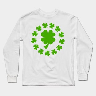 Green Shamrock Ring Long Sleeve T-Shirt